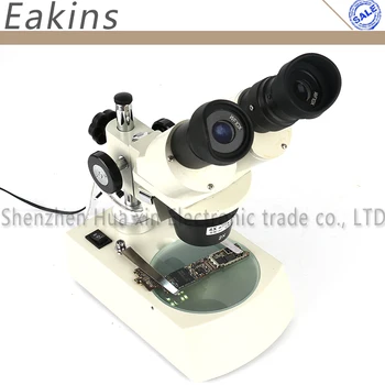 20X 40X Binokulāra Stereo Mikroskopu, Rūpniecības Mikroskopu Ar Augšu uz Leju, Apgaismojums Tālrunis PCB Lodēšanas Remonts