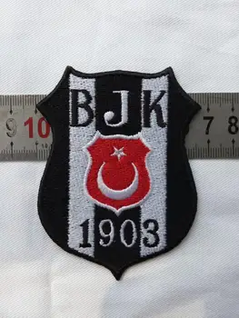 2gab/daudz futbols Futbola futbola kluba Komanda Besiktas J. K. logo dzelzs uz Plāksteris Aufnaeher Aplikācijas Buegelbild Izšūti turky