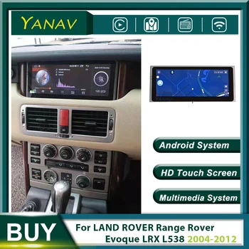 Automašīnas Radio Android Stereo Uztvērēju LAND ROVER Diapazons Rover Evoque V8 LRX L538 2004-2012 Audio Multivides Atskaņotājs Touch Sreen
