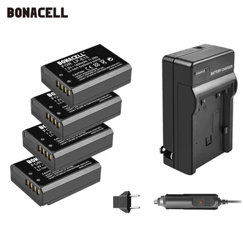 Bonacell Canon LP-E10 Kameras Baterijas+Auto Lādētājs Nomaiņa LP E10 LPE10 EOS 1100D 1200D 4000D Kiss X50 X70 L50