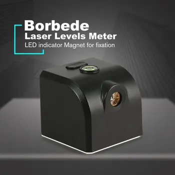 Borbede Portatīvie Mini Krusta, Sarkanā Lāzera Līmeņa Mērītājs 2 līnijas 1 punkts 650nm Nivelēšanas ar LED indikatoru Magnētu piestiprināšanai