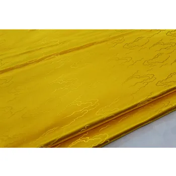 CF589 Ķīnas Cloud Modelis Golden Žakarda Brokāta Auduma Ķīniešu Cheongsam Apģērbu Audums Budisms Auduma DIY Šūšanas Materiāli