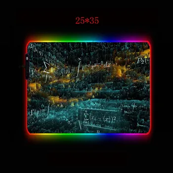 Mairuige Matemātikas RGB Spēļu Liela Pele Spilventiņu Spēlētājs Datora peles paliktnis ar Led Pretgaismu Paklāja Tastatūras Galda Paklājiņš Mause