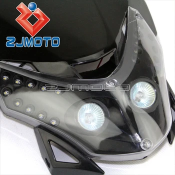 Motociklu LED Lukturu Aptecētājs Netīrumi Velosipēds Lukturis Maska Honda Yamaha Kawasaki Suzuki DRZ DRZ250 DRZ400 XRKLX MX TTR XT TW