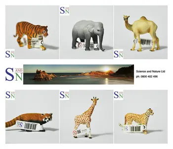 Pvc attēls dzīvnieku model S & N savvaļas modelis zilonis, žirafe gepards tiger camel sarkanā panda 6pcs/komplekts