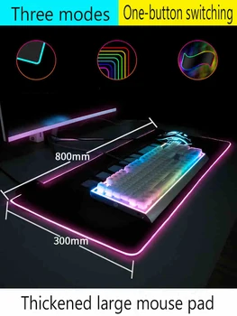 XGZ Izsmalcinātu liela izmēra RGB datora peles paliktņa Naruto sērijas modelis tastatūras paliktni, LED krāsains apgaismojums augstas kvalitātes galda paklājiņš
